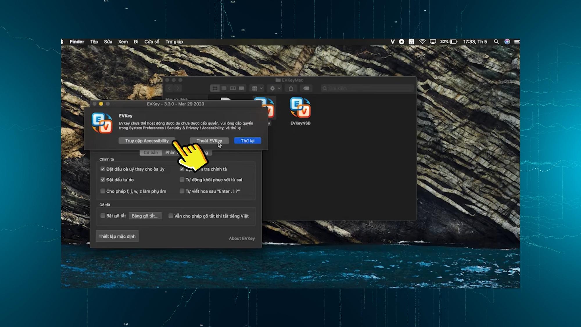 Hướng dẫn cài đặt EVKey trên macOS bước 3