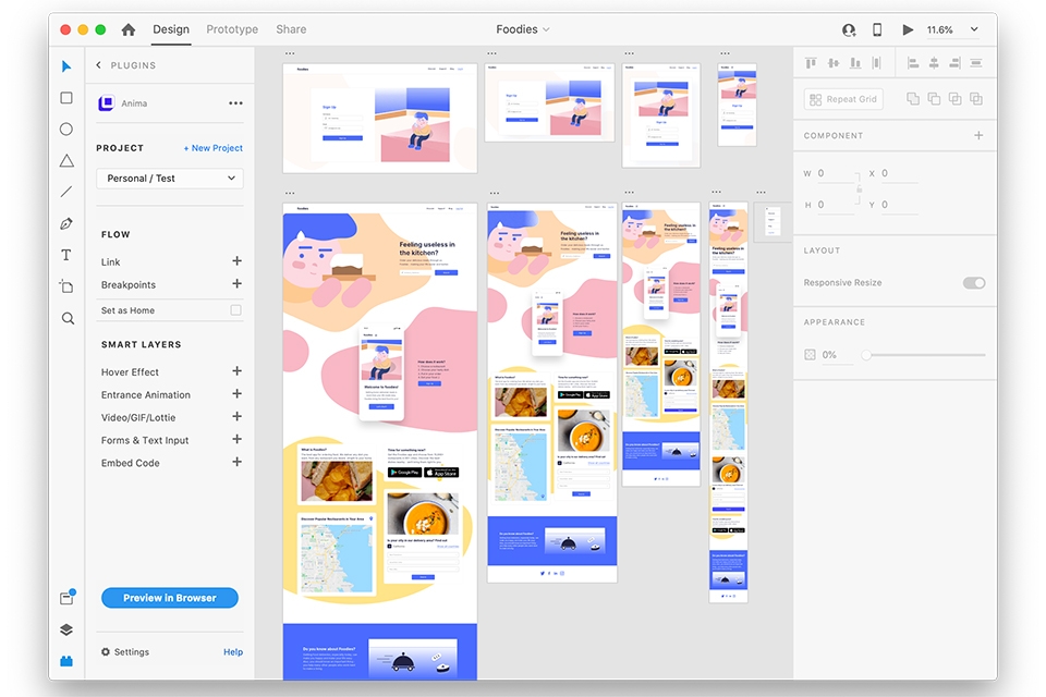 tính năng nổi bật của phần mềm Adobe XD