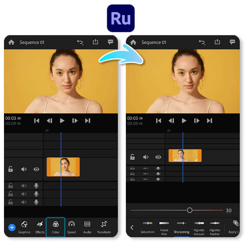 Công Cụ Color Trong Adobe Premiere Rush CC