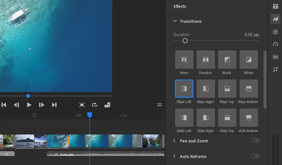Công Cụ EffectsTrong Adobe Premiere Rush CC