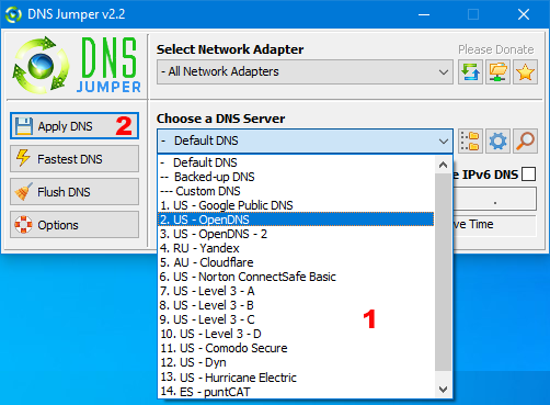 Hướng dẫn tải và cài đặt DNS Jumper 2 – Phần mềm thay đổi DNS