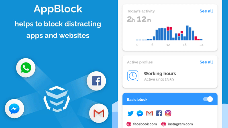 AppBlock - Stay Focused cho Android Đặt lịch khóa ứng dụng